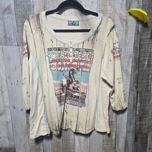 Vanilla Sugar Vintage Y2K Western Cowgirl Rocky Mountain Rodeo Graphic McBling T